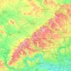 Mapa topográfico Chilterns National Landscape, altitud, relieve