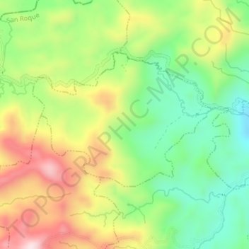 Mapa topográfico La Floresta, altitud, relieve