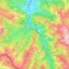 Mapa topográfico Accous, altitud, relieve