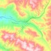 Mapa topográfico Mescalero, altitud, relieve