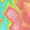 Mapa topográfico Monakam, altitud, relieve