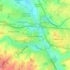 Mapa topográfico Bury St Edmunds, altitud, relieve