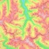 Mapa topográfico Gavarnie-Gèdre, altitud, relieve