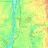 Mapa topográfico Enfield, altitud, relieve