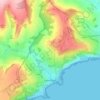 Mapa topográfico Lyme Regis, altitud, relieve