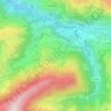 Mapa topográfico Ousté, altitud, relieve