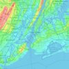 Mapa topográfico Nueva York, altitud, relieve