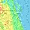 Mapa topográfico Condado de Brevard, altitud, relieve
