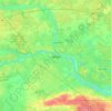 Mapa topográfico городской округ Тверь, altitud, relieve