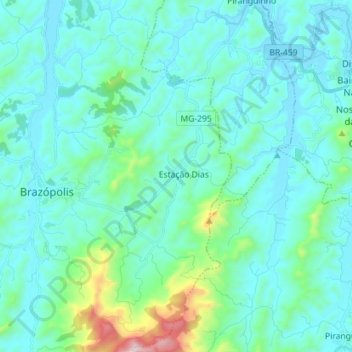Mapa topográfico Dias, altitud, relieve
