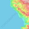 Mapa topográfico El Tabo, altitud, relieve
