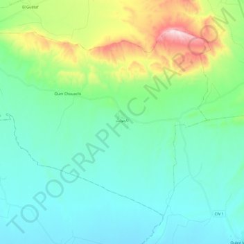 Mapa topográfico Tarmount, altitud, relieve