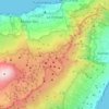 Mapa topográfico La Orotava, altitud, relieve