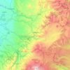 Mapa topográfico Totoró, altitud, relieve