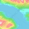 Mapa topográfico Bahía Yendegaia, altitud, relieve