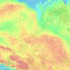 Mapa topográfico Yukón, altitud, relieve