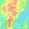 Mapa topográfico Suttons Bay Township, altitud, relieve