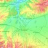 Mapa topográfico Hadjout, altitud, relieve