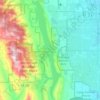 Mapa topográfico Horsetooth Reservoir, altitud, relieve