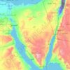 Mapa topográfico Península del Sinaí, altitud, relieve