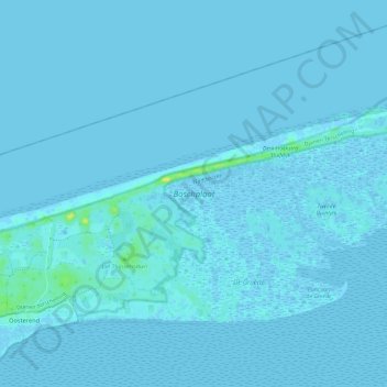 Mapa topográfico Boschplaat, altitud, relieve