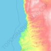 Mapa topográfico Taltal, altitud, relieve