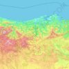 Mapa topográfico Cantabria, altitud, relieve
