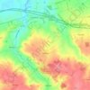 Mapa topográfico Gazeley, altitud, relieve