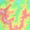 Mapa topográfico Argelia, altitud, relieve