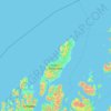 Mapa topográfico Andøy, altitud, relieve