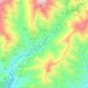 Mapa topográfico Totalán, altitud, relieve