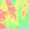 Mapa topográfico Paraúna, altitud, relieve