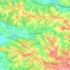 Mapa topográfico Salies-de-Béarn, altitud, relieve