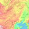 Mapa topográfico Mongolia Interior, altitud, relieve