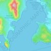 Mapa topográfico Porto Conte, altitud, relieve