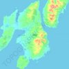 Mapa topográfico Islay, altitud, relieve