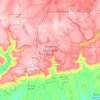 Mapa topográfico Ricketts Glen State Park, altitud, relieve