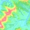 Mapa topográfico Ostabat-Asme, altitud, relieve