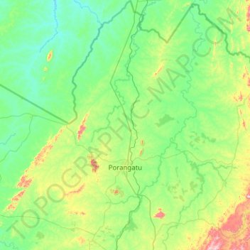 Mapa topográfico Porangatu, altitud, relieve