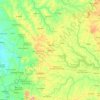 Mapa topográfico Caaguazú, altitud, relieve
