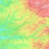 Mapa topográfico Dordogne, altitud, relieve