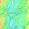 Mapa topográfico East Hartford, altitud, relieve
