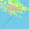 Mapa topográfico Provincia de la Antártica Chilena, altitud, relieve