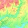 Mapa topográfico Thundridge, altitud, relieve