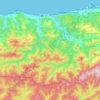 Mapa topográfico Messelmoun, altitud, relieve