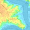 Mapa topográfico Shotley, altitud, relieve