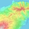 Mapa topográfico San Cristóbal de La Laguna, altitud, relieve