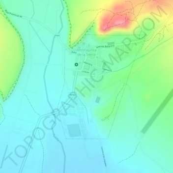 Mapa topográfico Antofagasta de la Sierra, altitud, relieve