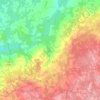 Mapa topográfico Raunas pagasts, altitud, relieve