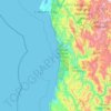 Mapa topográfico Redwood National and State Parks, altitud, relieve